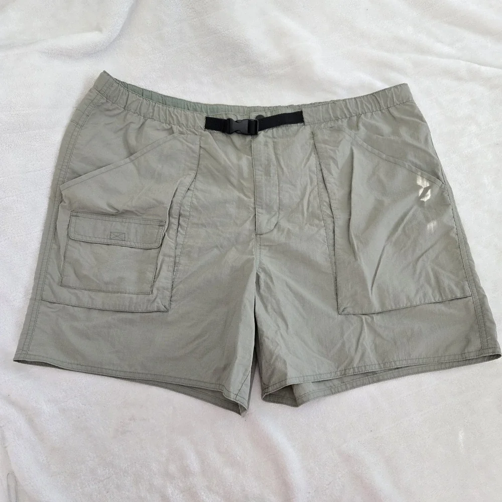 Lands' End Green Swim Trunks Boy's‎ Large 14-16 100% Polyester